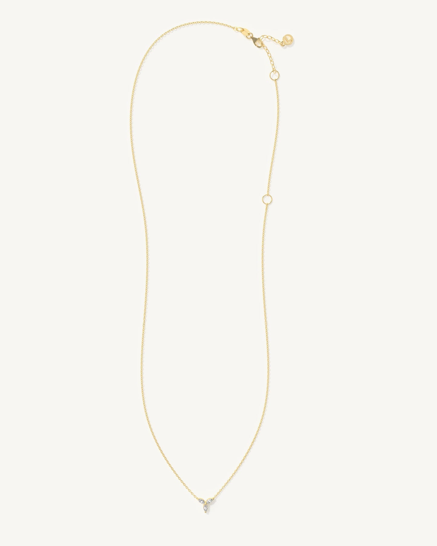 Tri Marquise Diamond Pendant Necklace