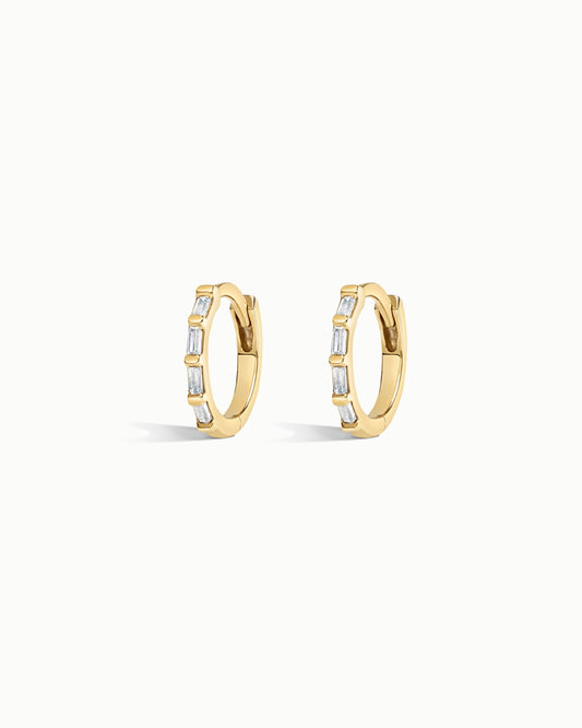 Cannes French Kiss Diamond Hoop Earrings