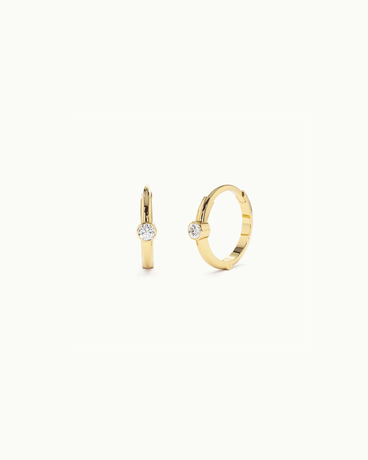 Arc Diamond Mini Hoop Earrings