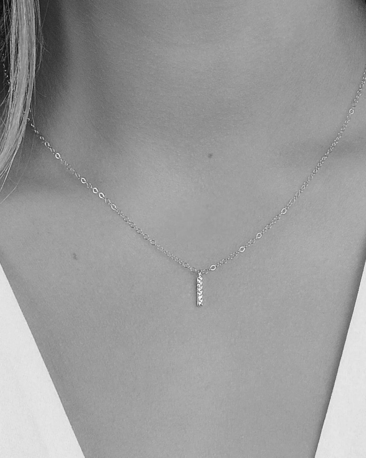 Maui Honeymoon Bar Diamond Pendant Necklace