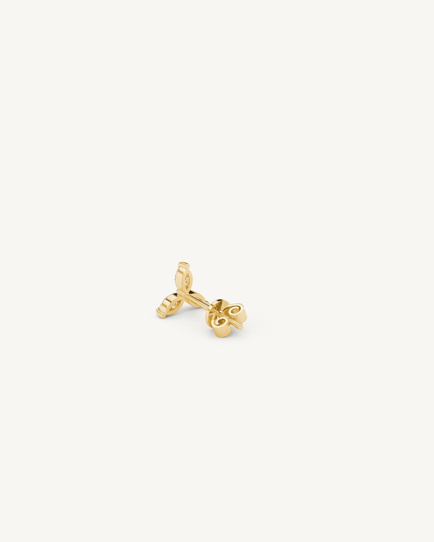 Tri Marquise Diamond Stud Earrings