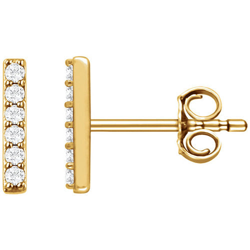 Classic Bar Diamond Studs